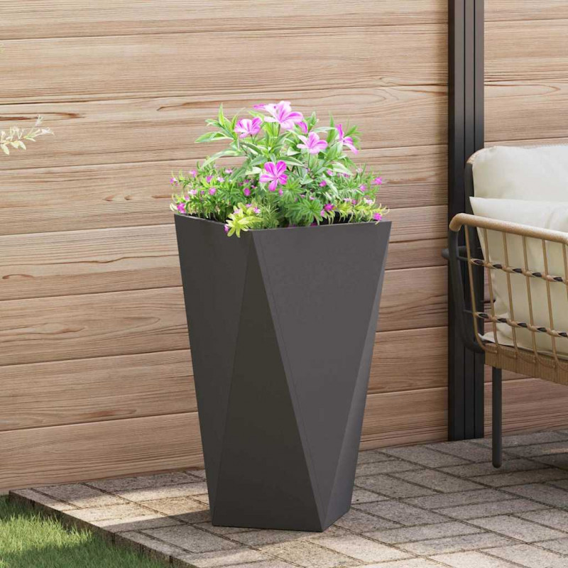 Donica 2 pcs Czarny 40 x 40 x 75 cm Stal