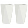 Donica 2 pcs Biały 40 x 40 x 75 cm Stal