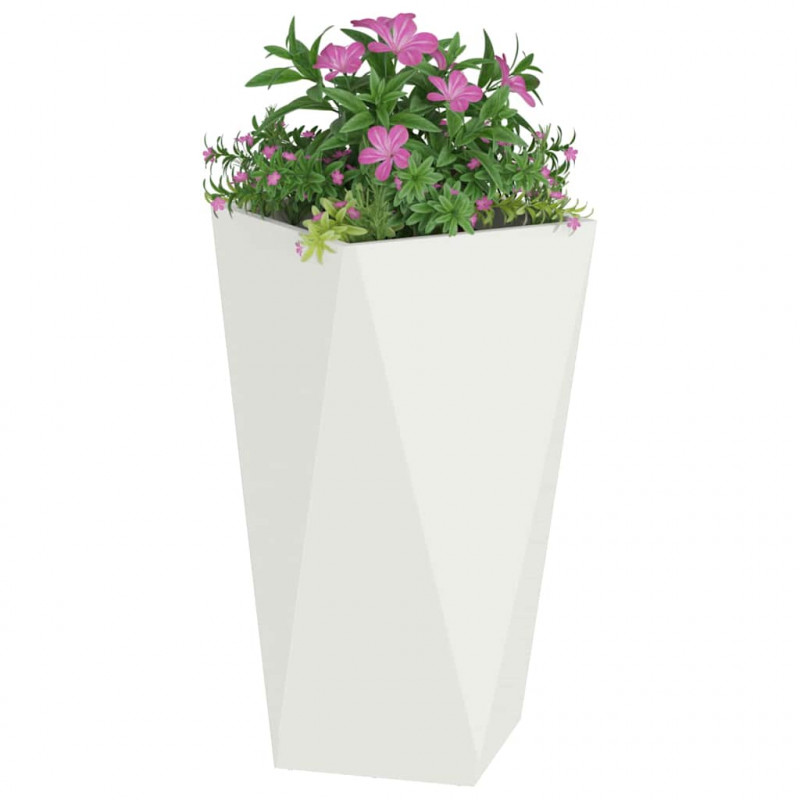 Donica 2 pcs Biały 40 x 40 x 75 cm Stal