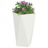 Donica 2 pcs Biały 40 x 40 x 75 cm Stal