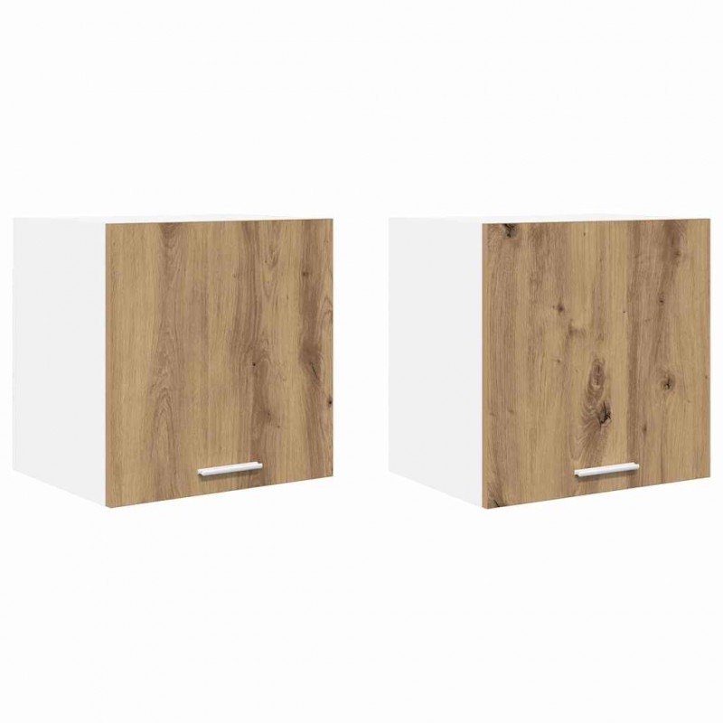 Szafka wisząca 2 pcs Dąb rzemieślniczy i biały 40 x 31 x 40 cm