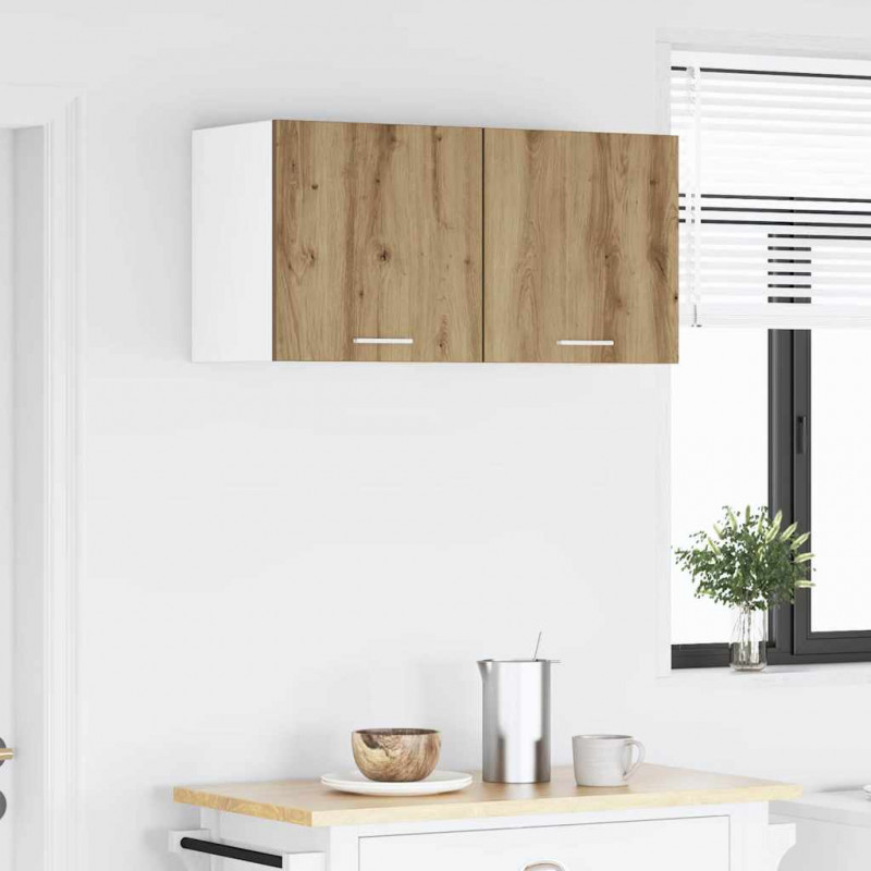 Szafka wisząca 2 pcs Dąb rzemieślniczy i biały 40 x 31 x 40 cm