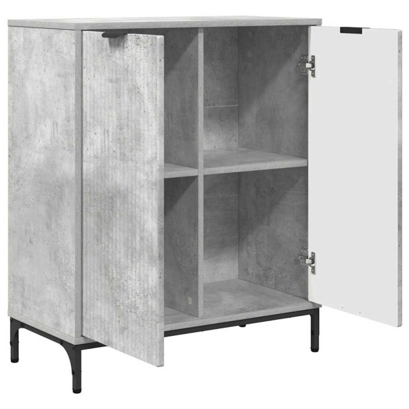 Bufet Betonowy szary 69,5 x 33 x 82 cm Materiał drewnopochodny
