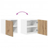 Szafka wisząca 2 pcs Dąb rzemieślniczy i biały 40 x 31 x 40 cm