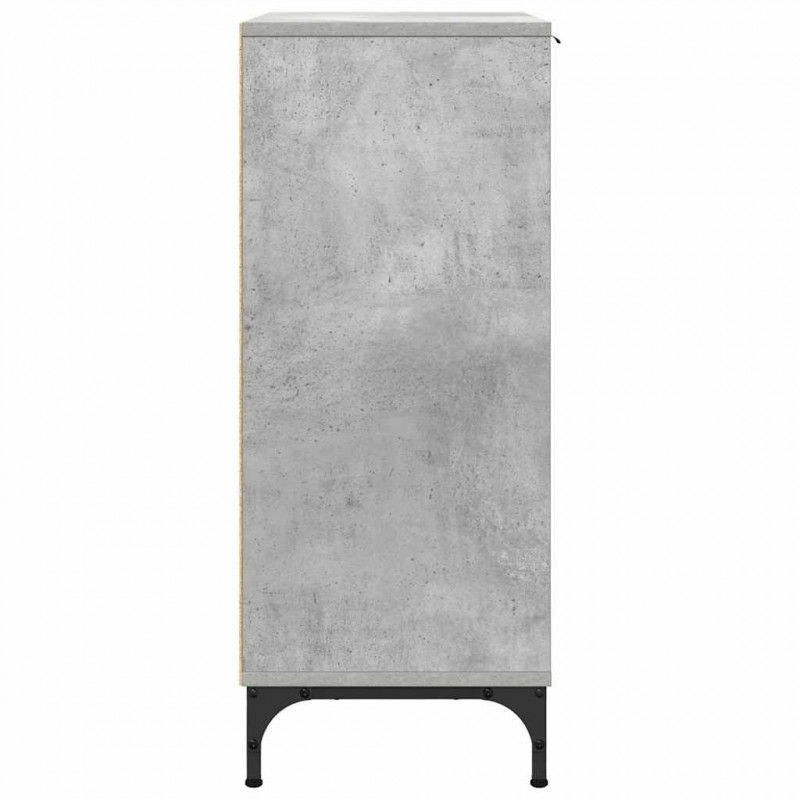 Bufet Betonowy szary 69,5 x 33 x 82 cm Materiał drewnopochodny