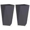 Donica 2 pcs Antracyt 40 x 40 x 75 cm Stal