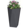 Donica 2 pcs Antracyt 40 x 40 x 75 cm Stal