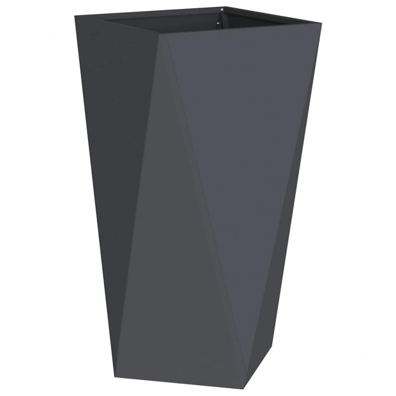Donica 2 pcs Antracyt 40 x 40 x 75 cm Stal