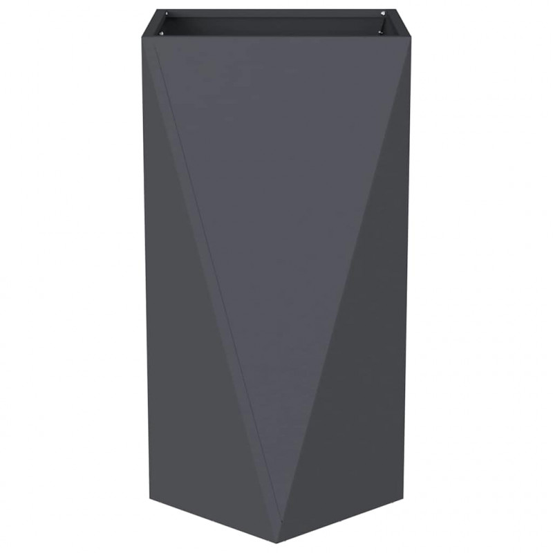 Donica 2 pcs Antracyt 40 x 40 x 75 cm Stal