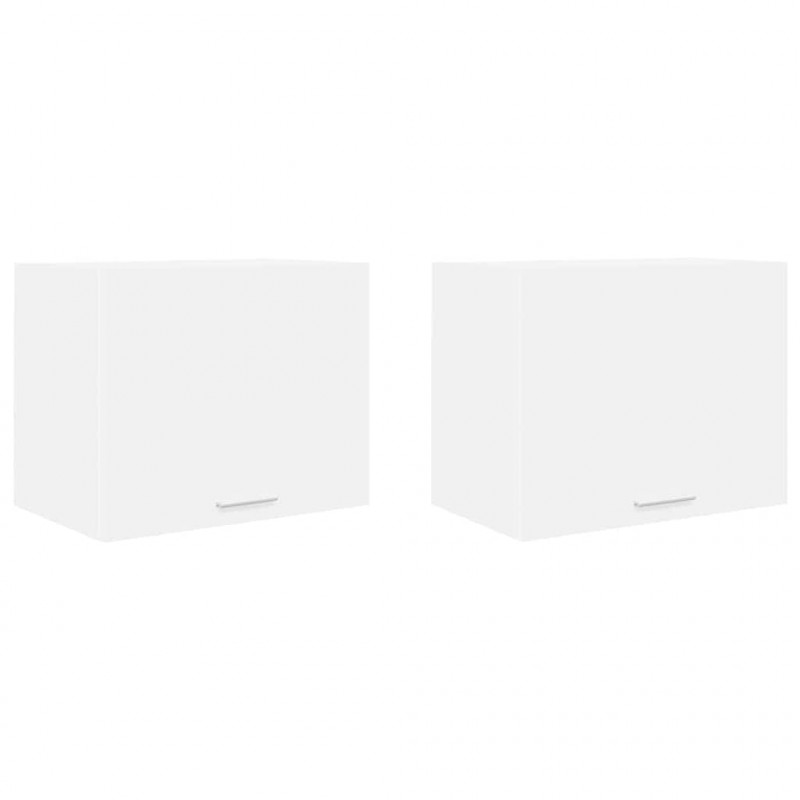Szafka wisząca z przechowywaniem 2 pcs Biały 50 x 31 x 40 cm