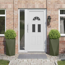 Donica 2 pcs Zielony oliwkowy 40 x 40 x 75 cm Stal