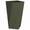 Donica 2 pcs Zielony oliwkowy 40 x 40 x 75 cm Stal