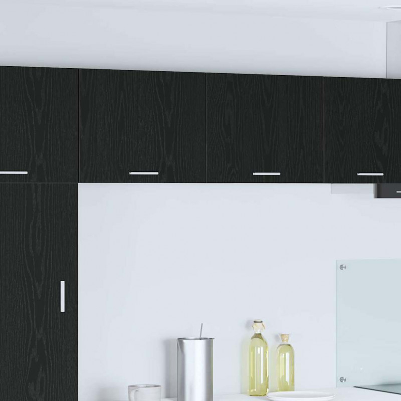 Szafka wisząca 2 pcs Czarny Dąb i Biały 50 x 31 x 40 cm