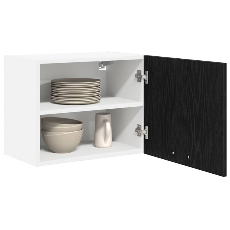 Szafka wisząca 2 pcs Czarny Dąb i Biały 50 x 31 x 40 cm