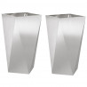 Donica 2 pcs Srebrny 40 x 40 x 75 cm Stal nierdzewna