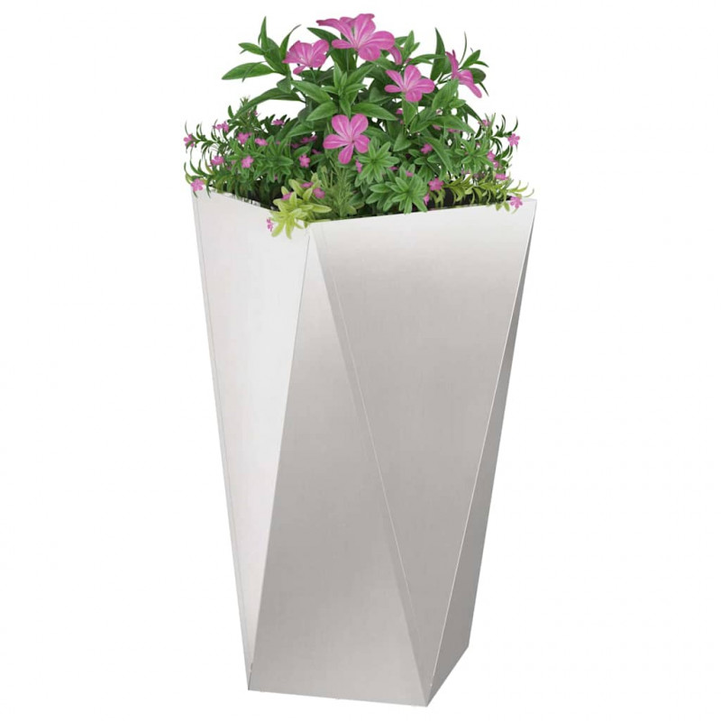 Donica 2 pcs Srebrny 40 x 40 x 75 cm Stal nierdzewna