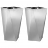 Donica 2 pcs Srebrny 40 x 40 x 75 cm Stal Galwanizowana
