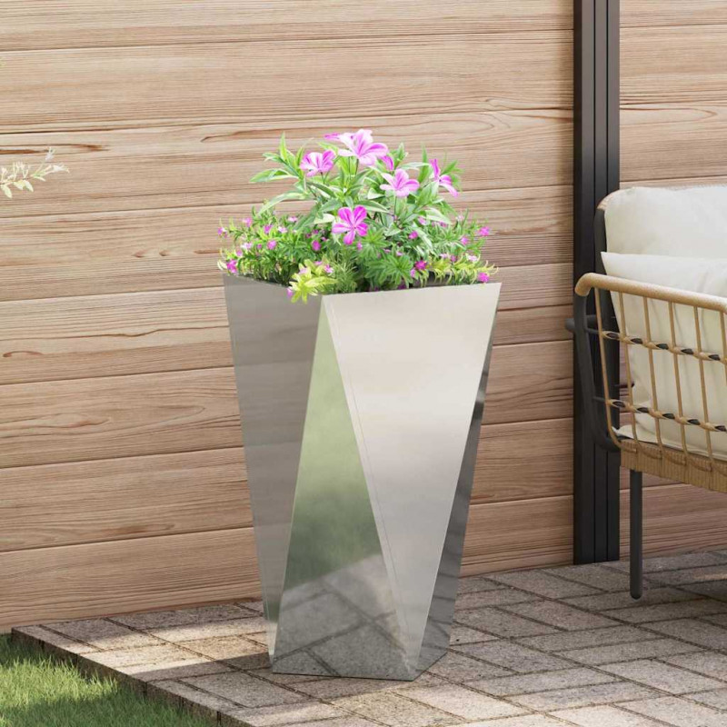 Donica 2 pcs Srebrny 40 x 40 x 75 cm Stal Galwanizowana