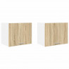Szafka wisząca 2 pcs Dąb Sonoma i Biały 50 x 31 x 40 cm