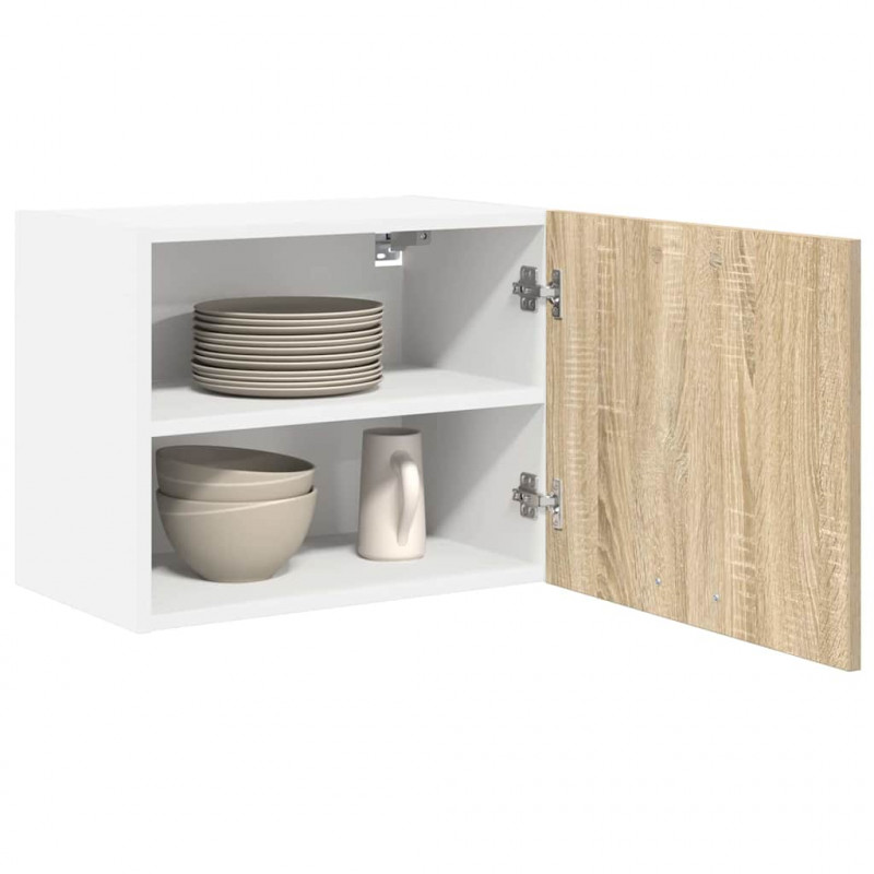 Szafka wisząca 2 pcs Dąb Sonoma i Biały 50 x 31 x 40 cm