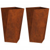Donica 2 pcs Rdzawy 40 x 40 x 75 cm