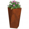 Donica 2 pcs Rdzawy 40 x 40 x 75 cm