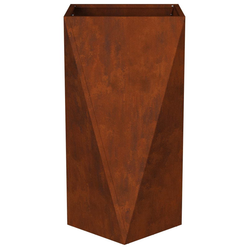 Donica 2 pcs Rdzawy 40 x 40 x 75 cm