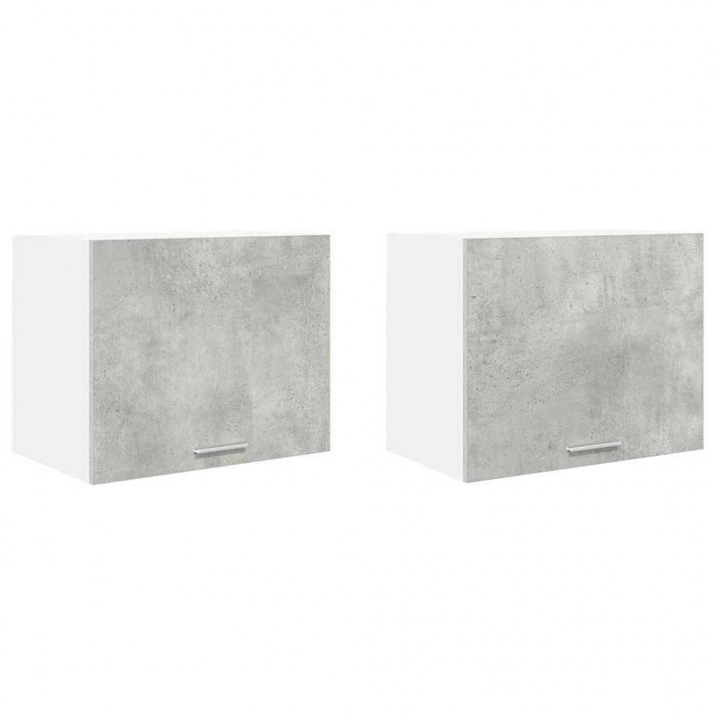 Szafka wisząca 2 pcs Betonowa szarość i biel 50 x 31 x 40 cm