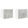 Szafka wisząca 2 pcs Betonowa szarość i biel 50 x 31 x 40 cm