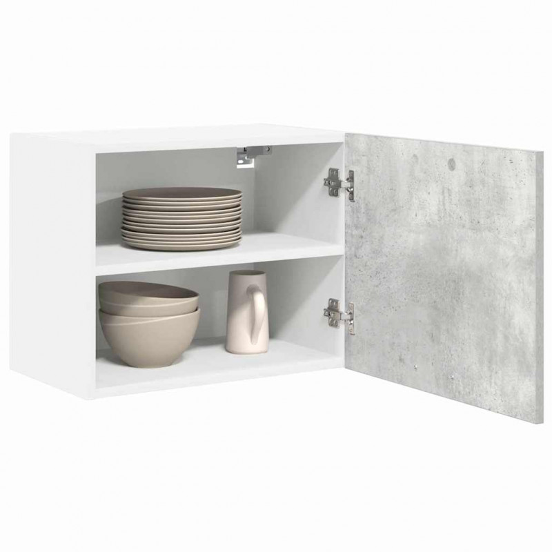 Szafka wisząca 2 pcs Betonowa szarość i biel 50 x 31 x 40 cm