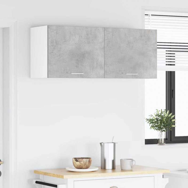 Szafka wisząca 2 pcs Betonowa szarość i biel 50 x 31 x 40 cm