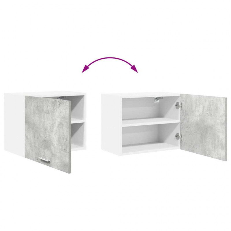 Szafka wisząca 2 pcs Betonowa szarość i biel 50 x 31 x 40 cm