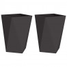 Donica 2 pcs Czarny 50 x 50 x 75 cm Stal