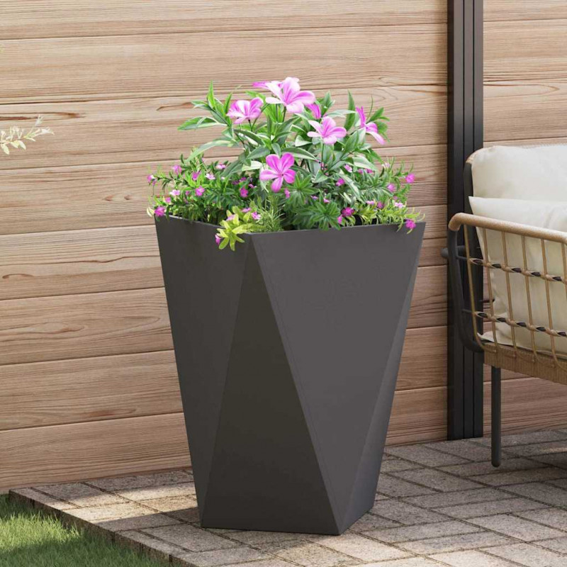 Donica 2 pcs Czarny 50 x 50 x 75 cm Stal