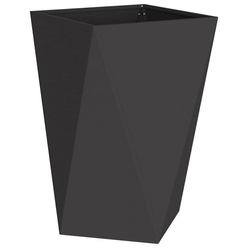 Donica 2 pcs Czarny 50 x 50 x 75 cm Stal