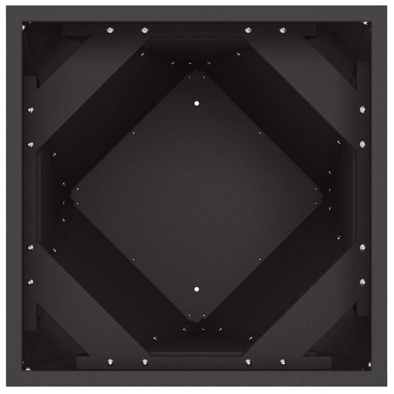 Donica 2 pcs Czarny 50 x 50 x 75 cm Stal