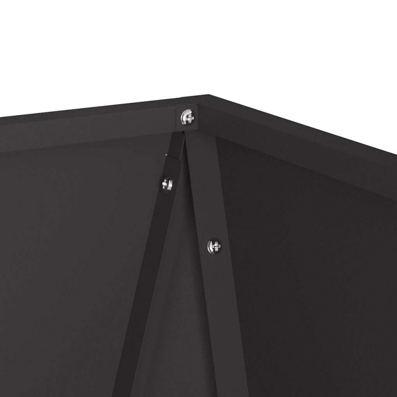 Donica 2 pcs Czarny 50 x 50 x 75 cm Stal