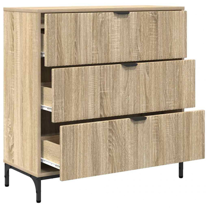 Bufet Dąb Sonoma 79,5 x 33 x 82 cm Materiał drewnopochodny