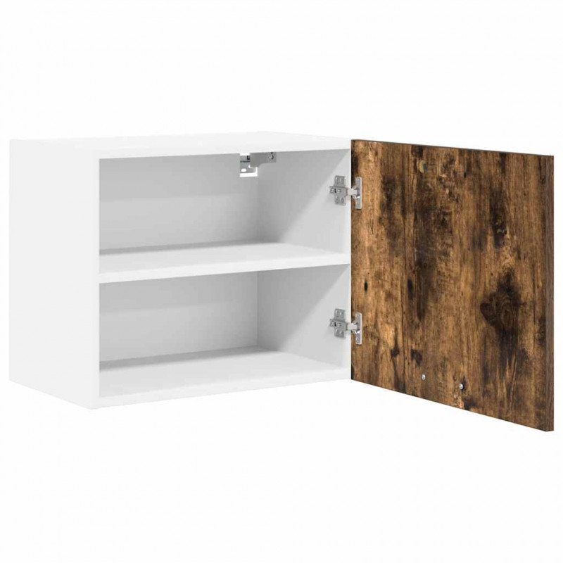 Szafka wisząca 2 pcs Wędzony dąb i biały 50 x 31 x 40 cm