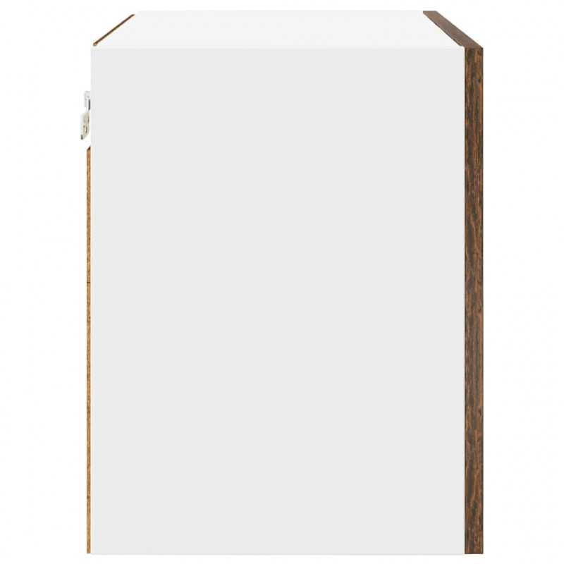 Szafka wisząca 2 pcs Wędzony dąb i biały 50 x 31 x 40 cm