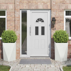 Donica 2 pcs Biały 50 x 50 x 75 cm Stal