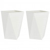 Donica 2 pcs Biały 50 x 50 x 75 cm Stal