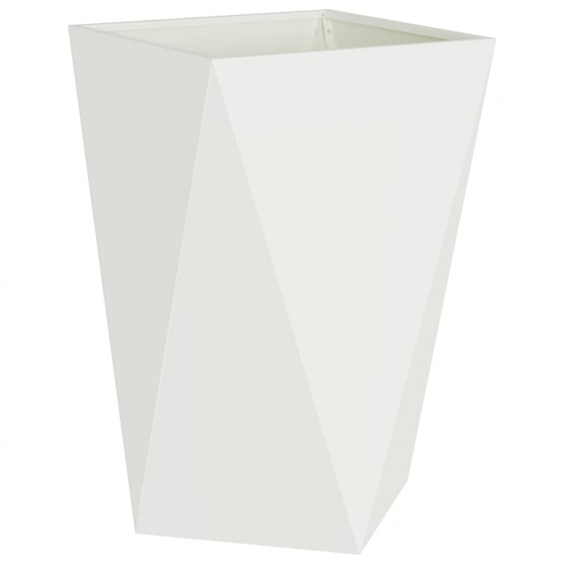 Donica 2 pcs Biały 50 x 50 x 75 cm Stal
