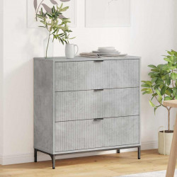 Bufet Betonowy szary 79,5 x 33 x 82 cm Materiał drewnopochodny