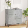 Bufet Betonowy szary 79,5 x 33 x 82 cm Materiał drewnopochodny