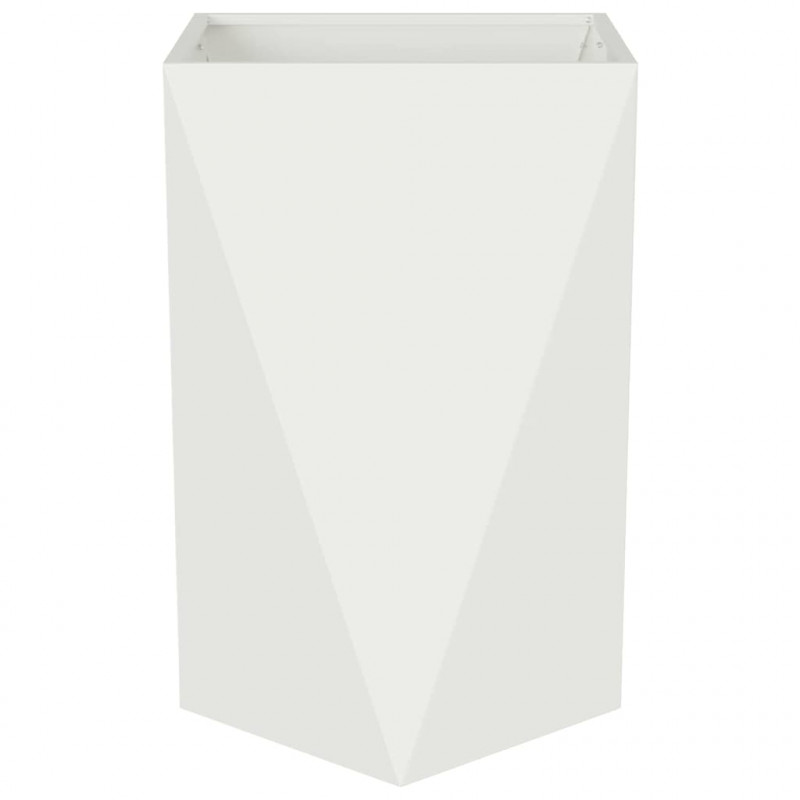 Donica 2 pcs Biały 50 x 50 x 75 cm Stal