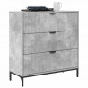 Bufet Betonowy szary 79,5 x 33 x 82 cm Materiał drewnopochodny