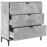 Bufet Betonowy szary 79,5 x 33 x 82 cm Materiał drewnopochodny