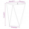 Donica 2 pcs Biały 50 x 50 x 75 cm Stal