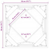 Donica 2 pcs Biały 50 x 50 x 75 cm Stal